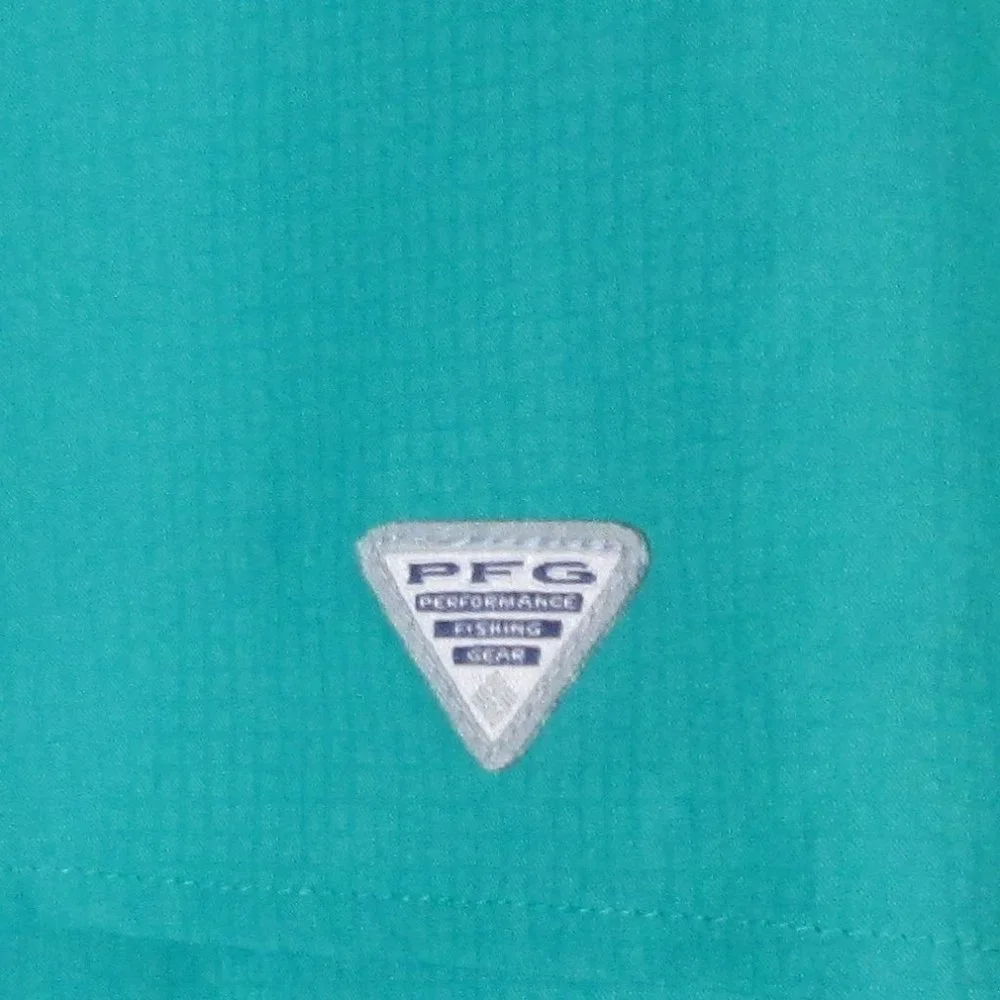 Columbia Womens PFG Sun Protection Green Pleated Long Sleeve Shirt Size … - Picture 9 of 10